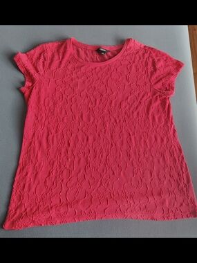 Simply Vera Vera Wang Pink Textured Top Large